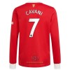 Maglia da Calcio a Maniche Lunghe Manchester United Edinson Cavani 7 Casa 2021-22 per Uomo